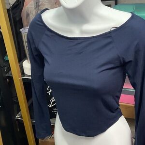 Classic Navy Long Sleeve Women's Top